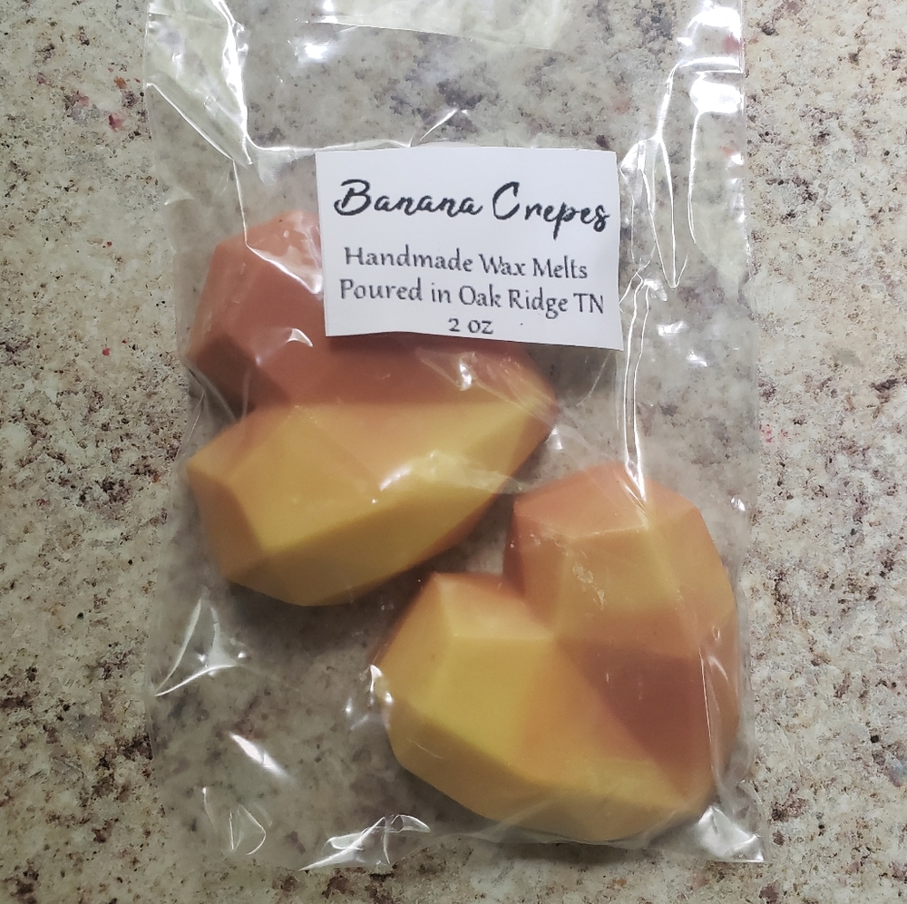 Banana Crepes Wax Melts 2 Geo Hearts